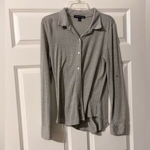 Gray Button-Up Shirt